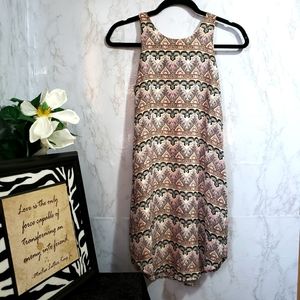 Pink Republic Dress Ivory, Pink, Tan